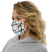 Load image into Gallery viewer, Black and White Abstract face mask