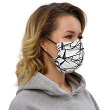 Load image into Gallery viewer, Black and White Abstract face mask