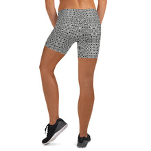 Load image into Gallery viewer, Black and White Geometric Print Shorts