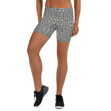Load image into Gallery viewer, Black and White Geometric Print Shorts