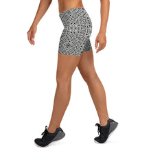 Load image into Gallery viewer, Black and White Geometric Print Shorts