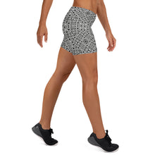 Load image into Gallery viewer, Black and White Geometric Print Shorts