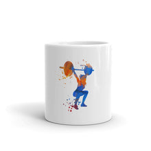 Load image into Gallery viewer, Overhead Barbell Woman White glossy mug