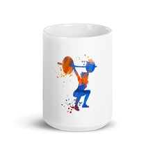 Load image into Gallery viewer, Overhead Barbell Woman White glossy mug
