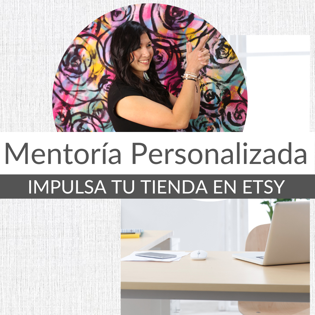 Mentoría individual para tiendas en Etsy, mostrando una sesión interactiva de Zoom 