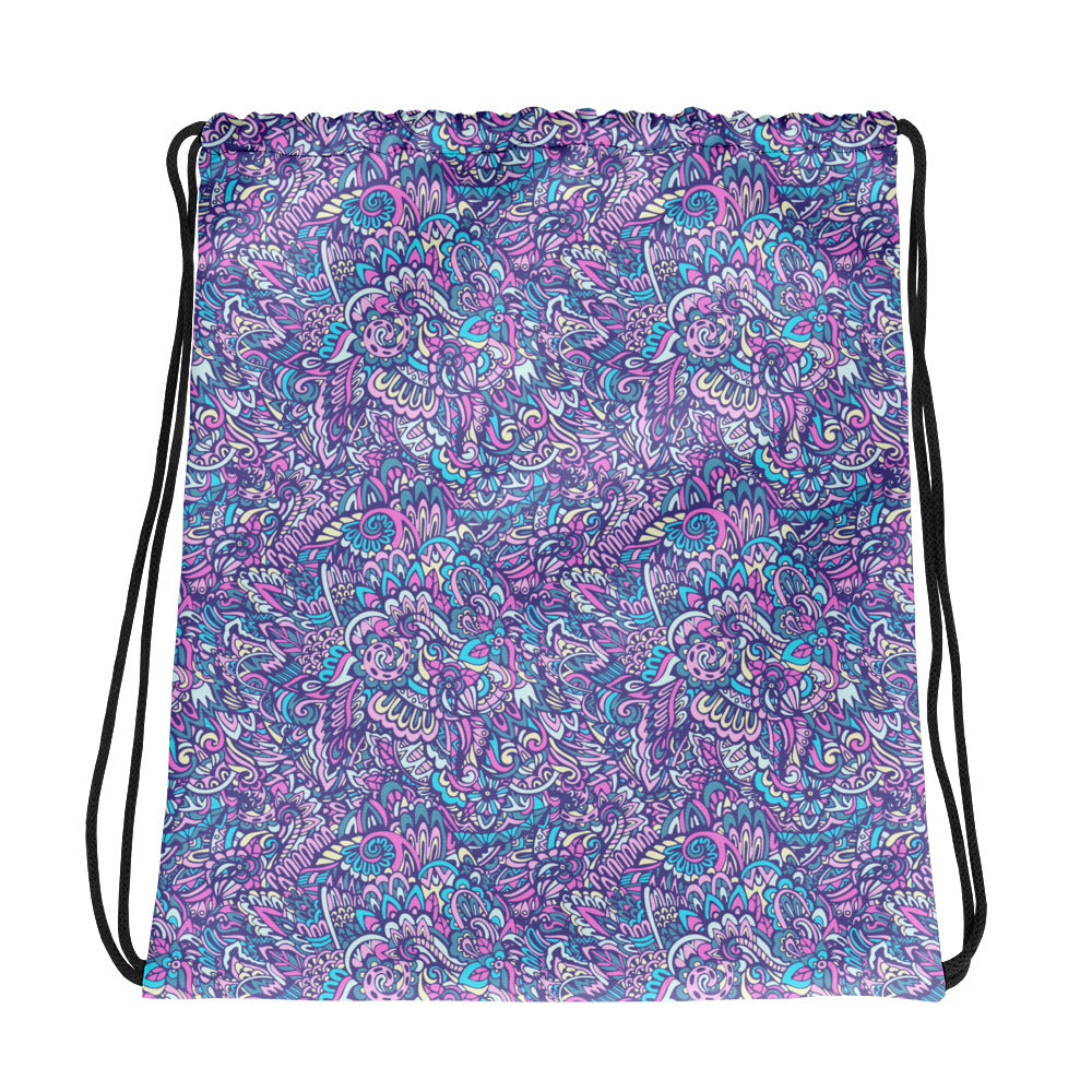 Purple Swirl Drawstring bag
