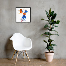 Load image into Gallery viewer, Women Overhead Barbell Art Framed poster
