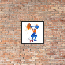 Load image into Gallery viewer, Women Overhead Barbell Art Framed poster

