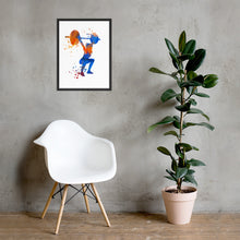 Load image into Gallery viewer, Women Overhead Barbell Art Framed poster
