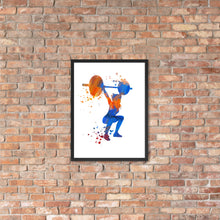 Load image into Gallery viewer, Women Overhead Barbell Art Framed poster

